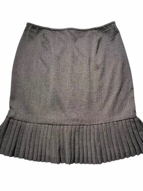 Briggs New York Gray Mini Skirt with Pleated Hem